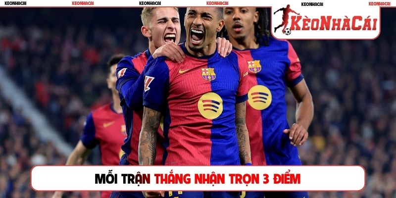 Mỗi trận thắng nhận trọn 3 điểm